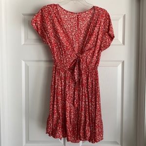 Red/orange/white floral sundress